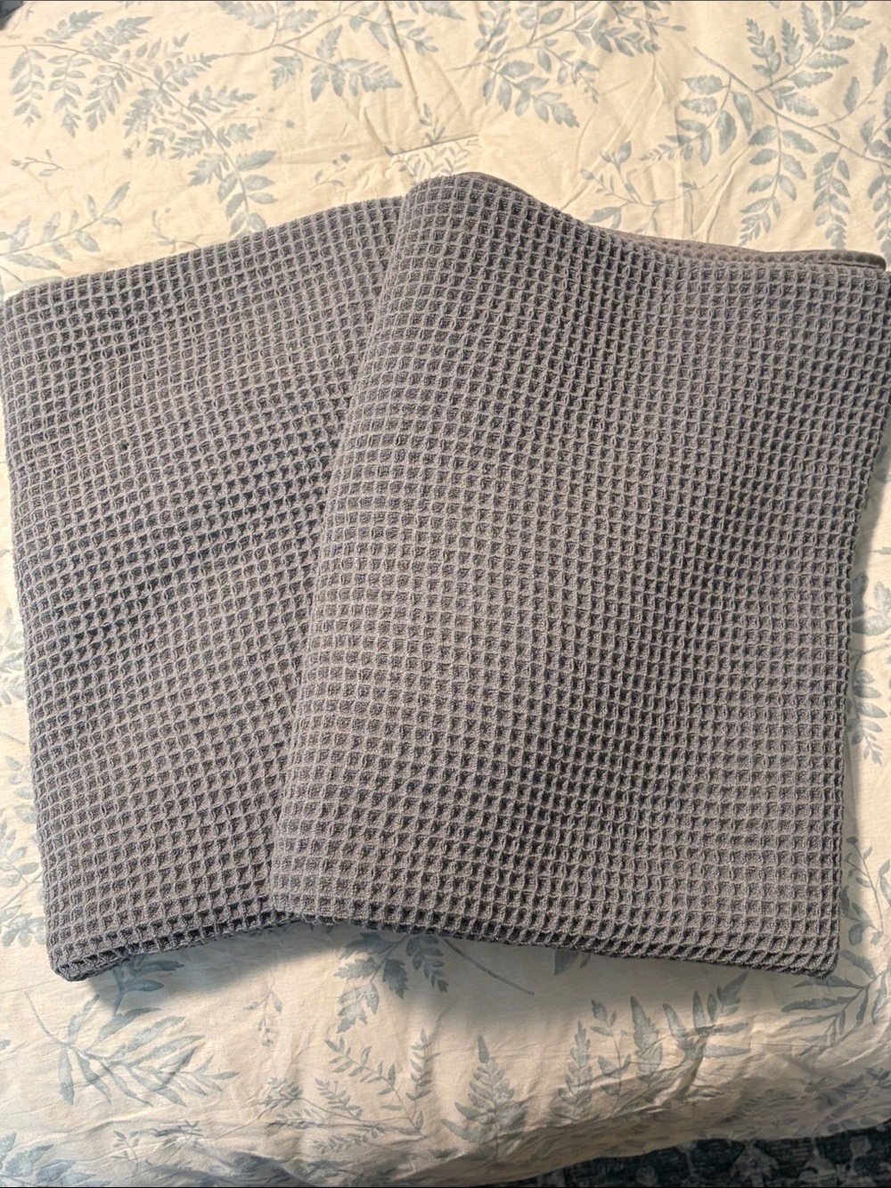 Two Waffle Knit quick dry towels